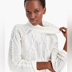 NWT *J. CREW•THE REEDS* Cable Knit Sweater … *IVORY* … Size: S